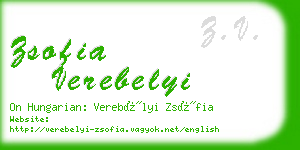 zsofia verebelyi business card